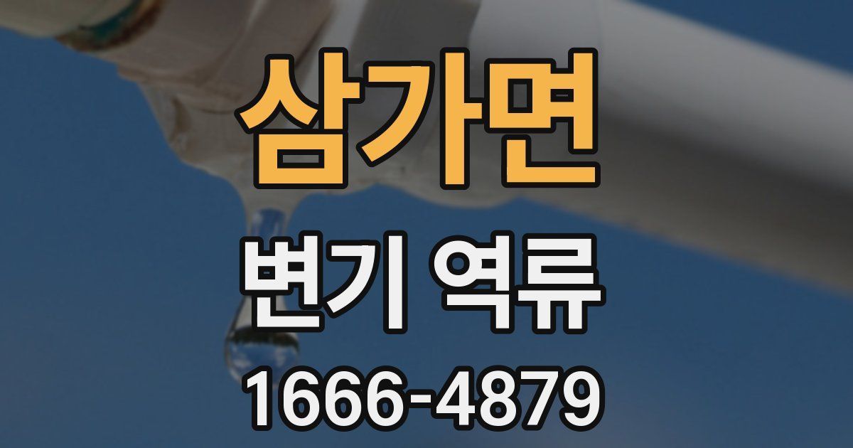 삼가면 변기 역류