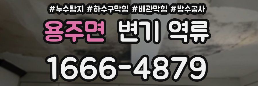 용주면 변기 역류