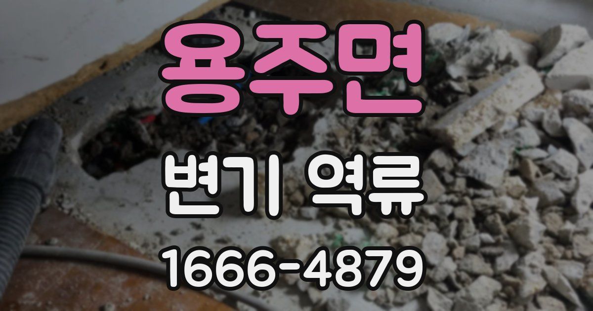 용주면 변기 역류