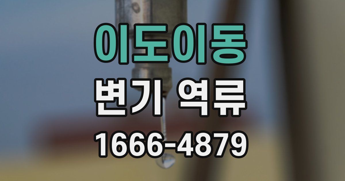 이도이동 변기 역류