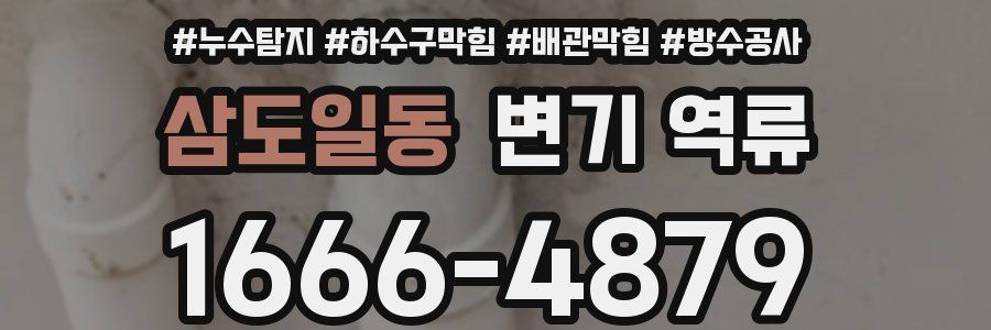 삼도일동 변기 역류