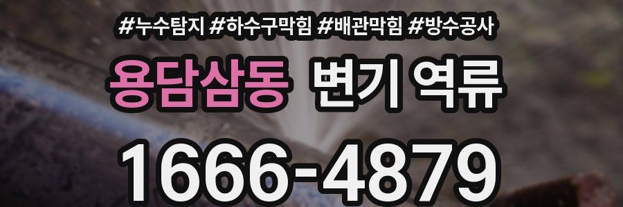 용담삼동 변기 역류