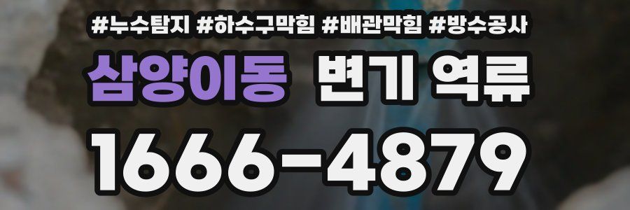 삼양이동 변기 역류