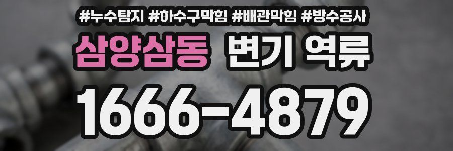 삼양삼동 변기 역류