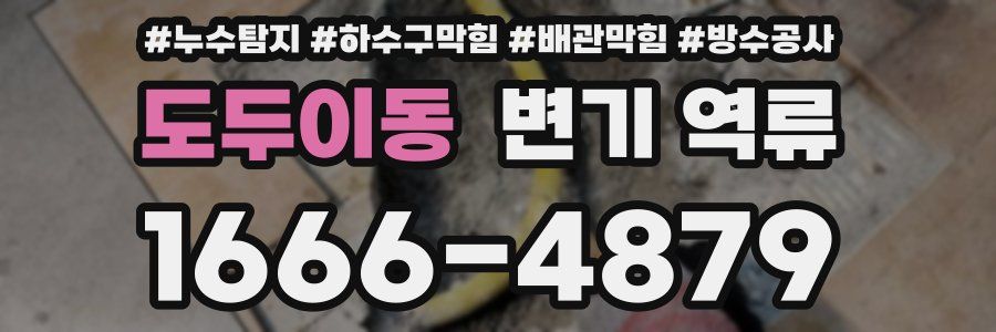 도두이동 변기 역류