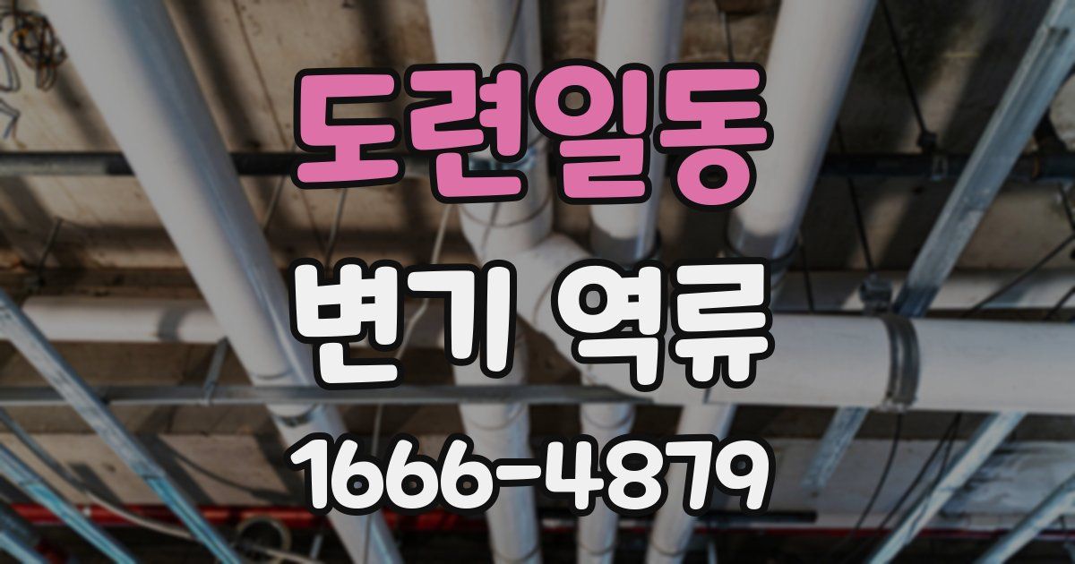 도련일동 변기 역류