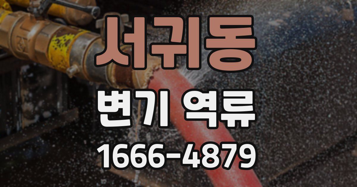 서귀동 변기 역류