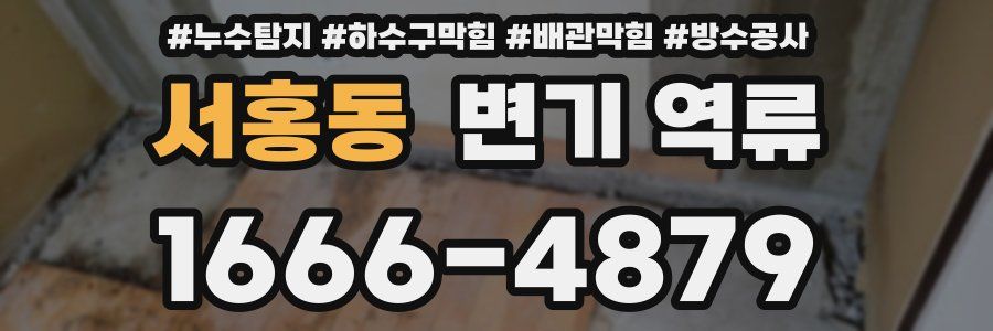 서홍동 변기 역류