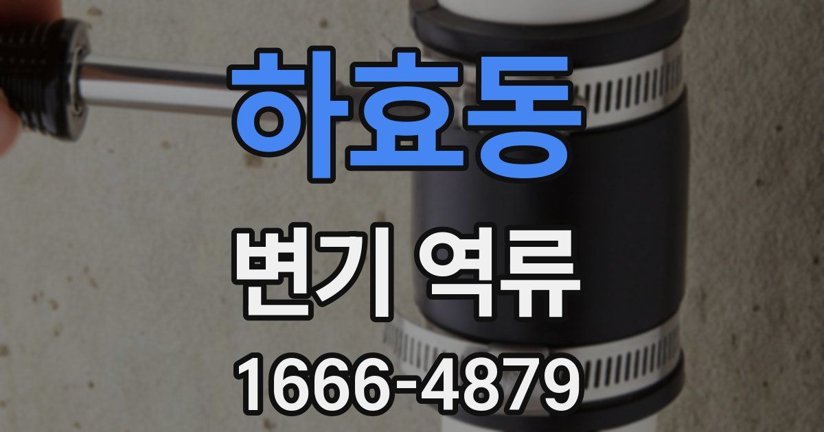 하효동 변기 역류