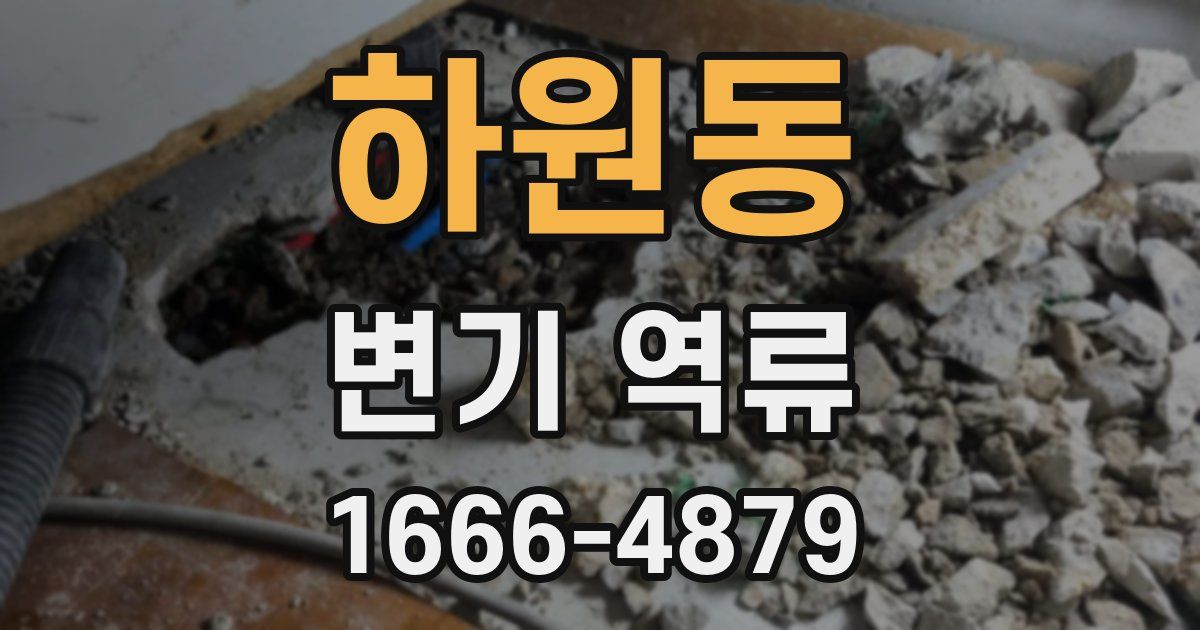 하원동 변기 역류