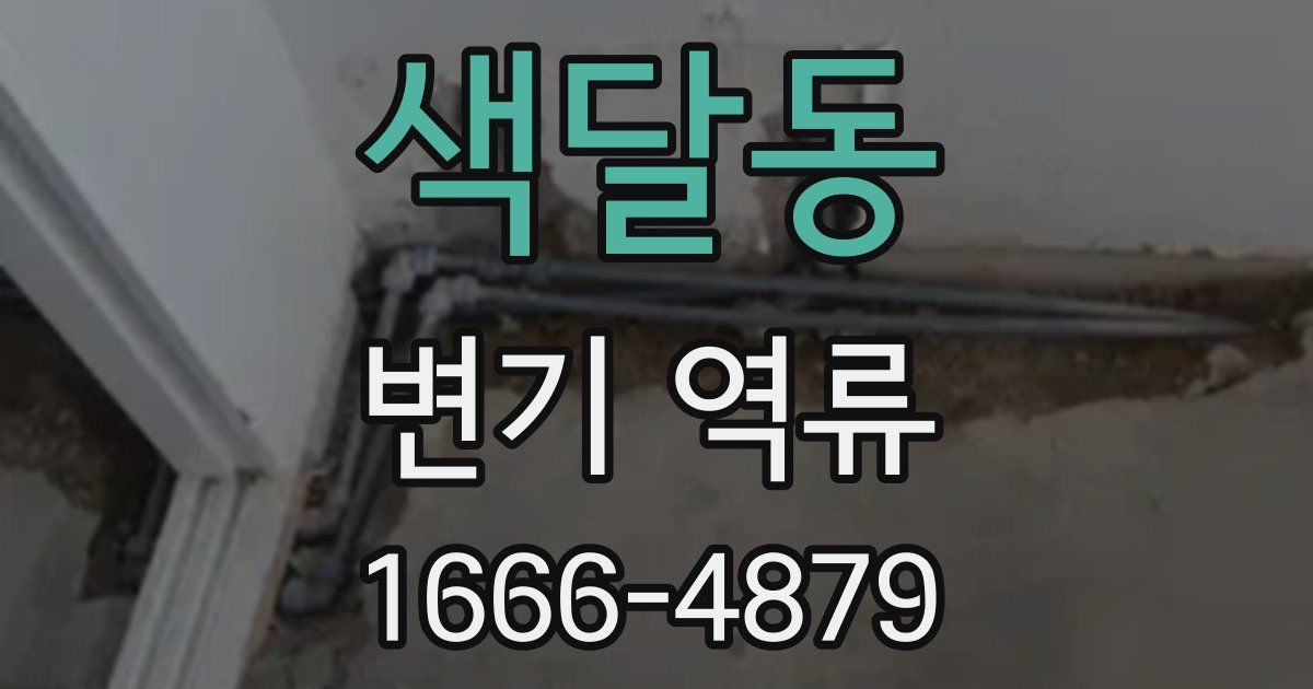 색달동 변기 역류