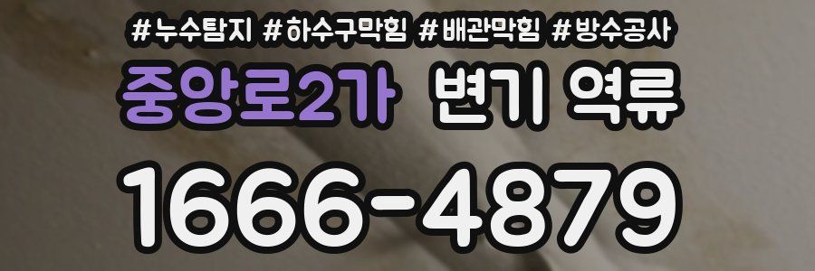 중앙로2가 변기 역류