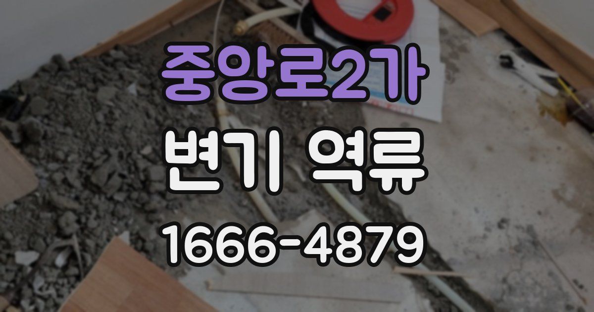 중앙로2가 변기 역류
