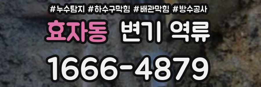 효자동 변기 역류