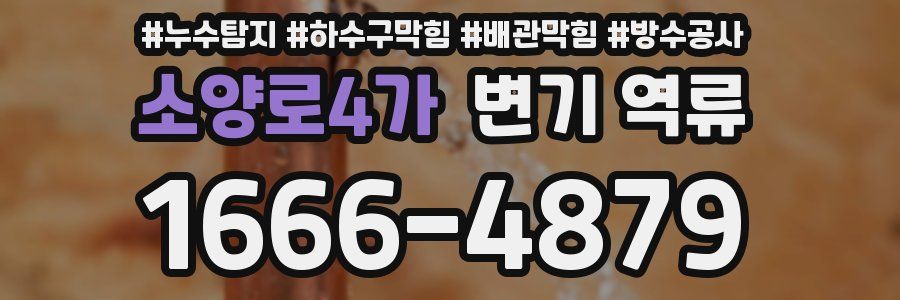 소양로4가 변기 역류