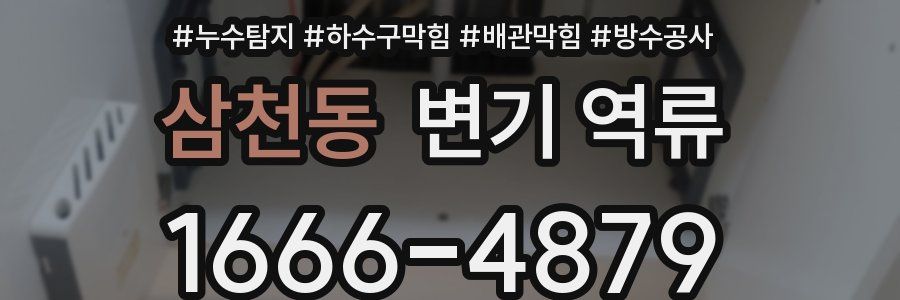 삼천동 변기 역류