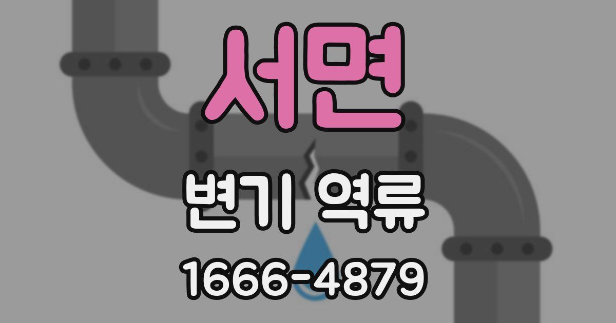 서면 변기 역류