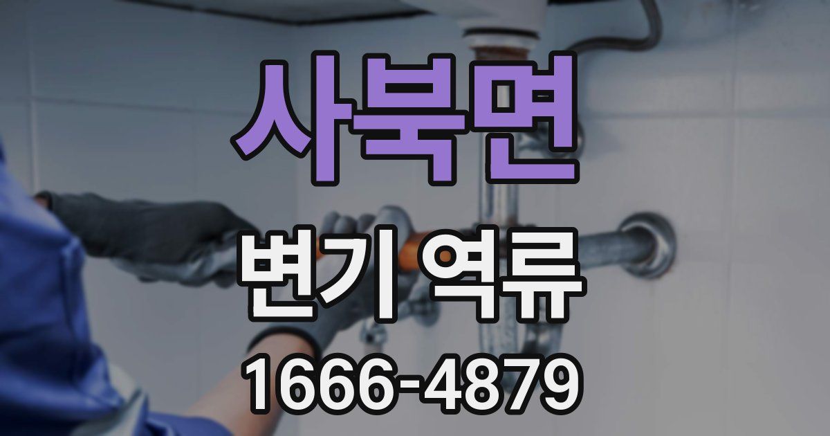 사북면 변기 역류