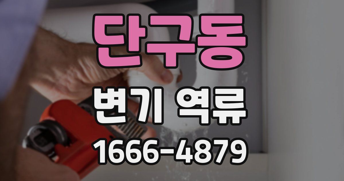 단구동 변기 역류