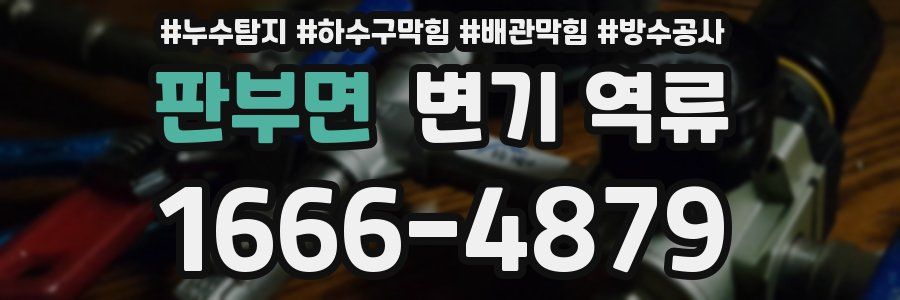 판부면 변기 역류