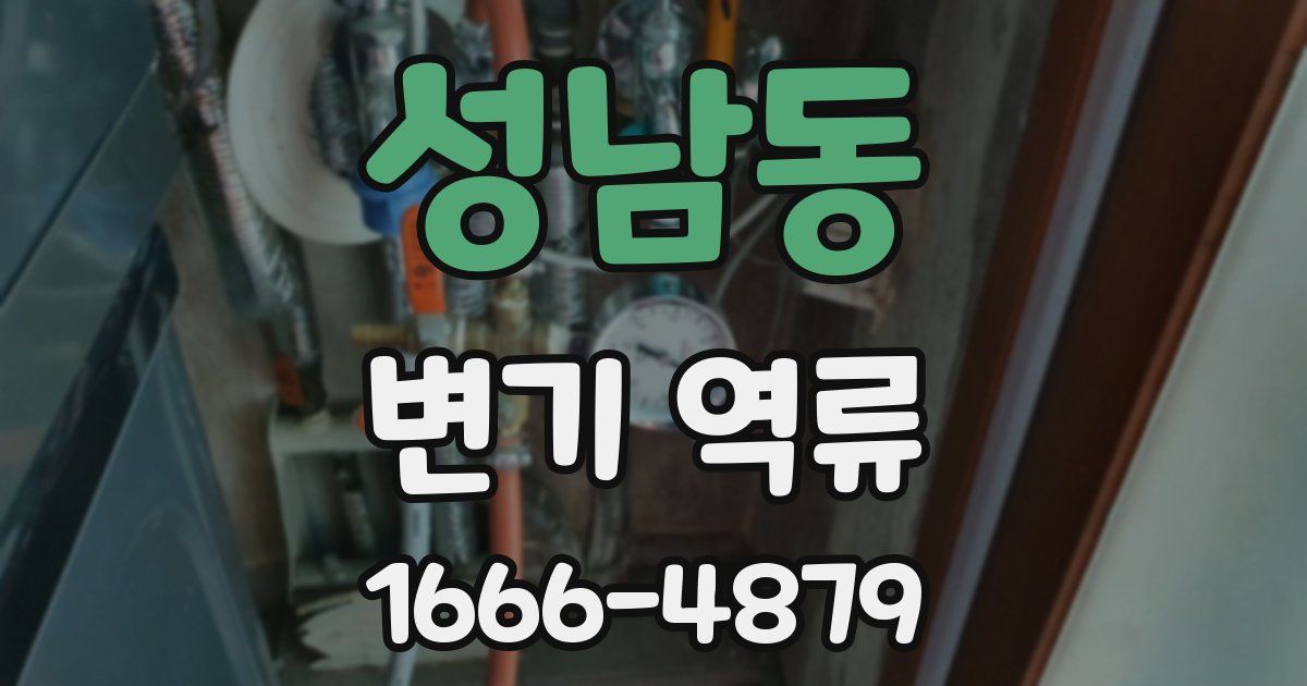 성남동 변기 역류