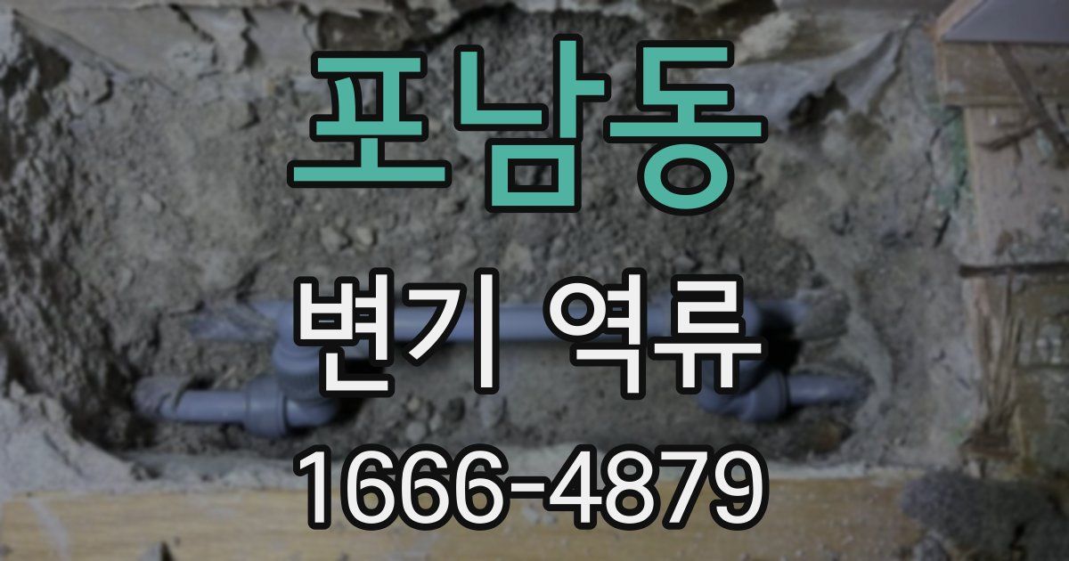 포남동 변기 역류