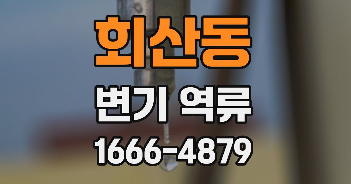 회산동 변기 역류