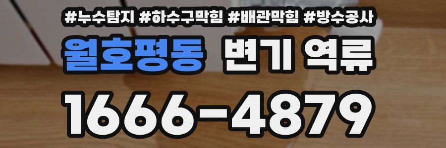 월호평동 변기 역류