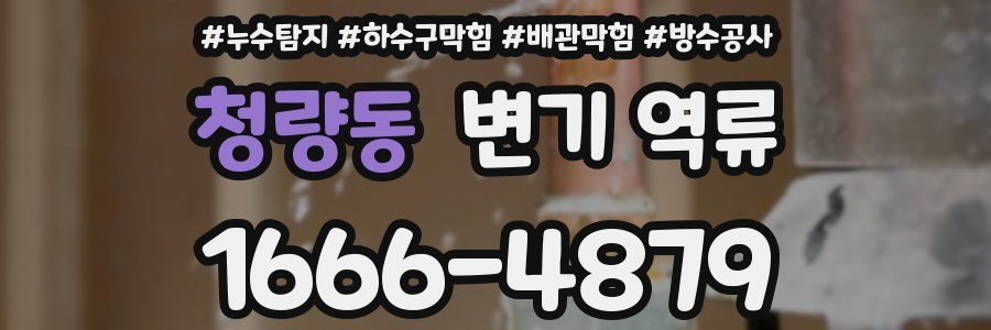 청량동 변기 역류