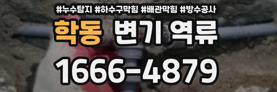 학동 변기 역류