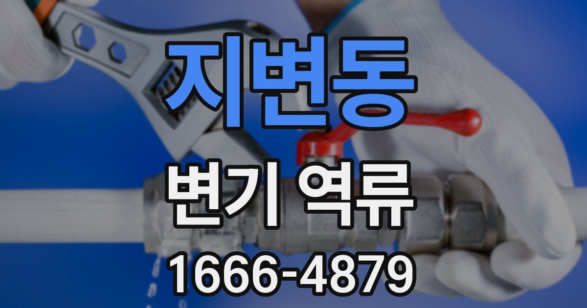 지변동 변기 역류