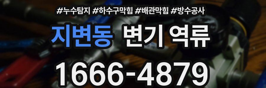 지변동 변기 역류