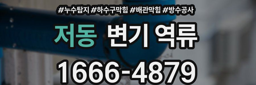 저동 변기 역류