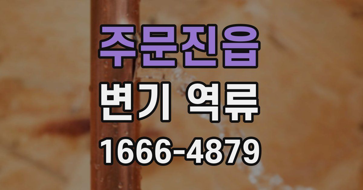 주문진읍 변기 역류