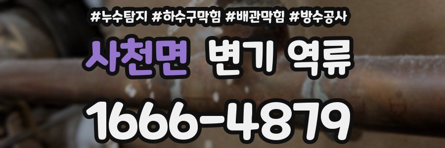 사천면 변기 역류