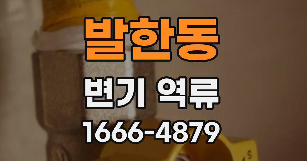 발한동 변기 역류