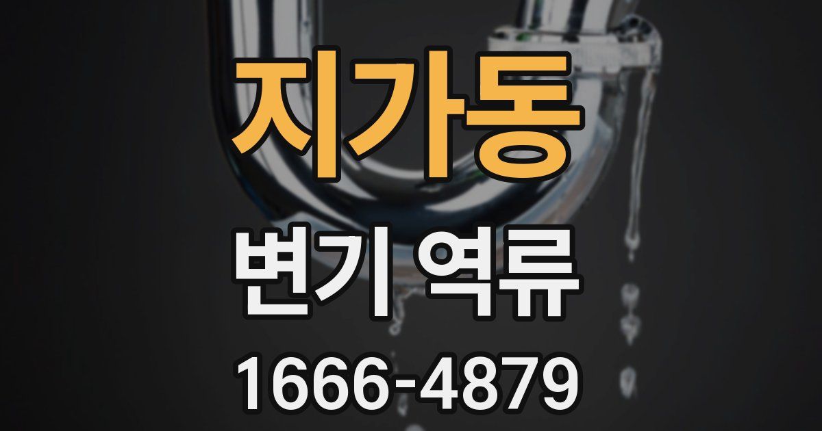 지가동 변기 역류