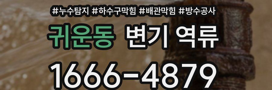 귀운동 변기 역류