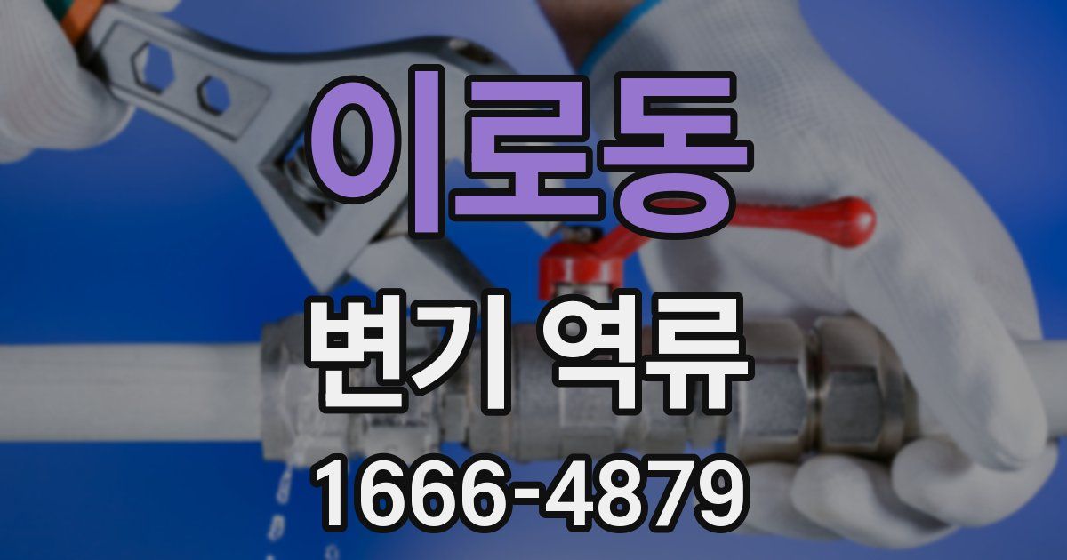 이로동 변기 역류
