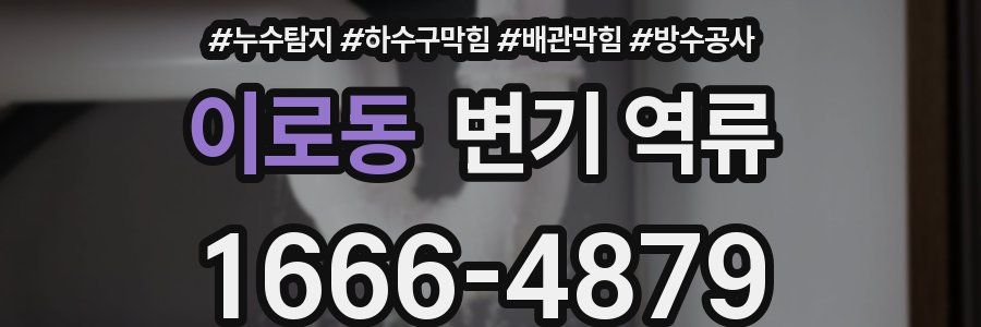 이로동 변기 역류