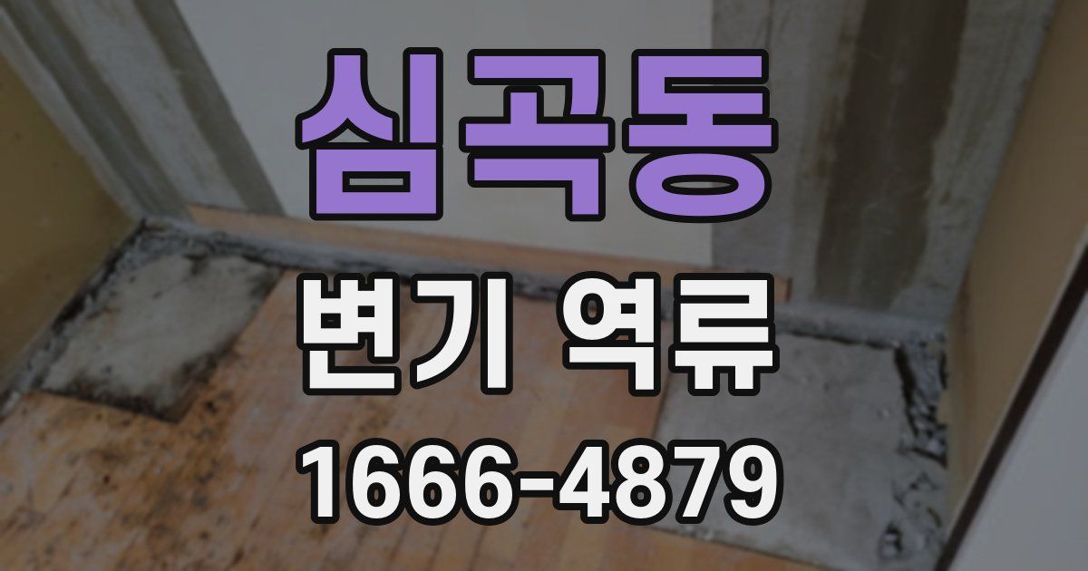 심곡동 변기 역류