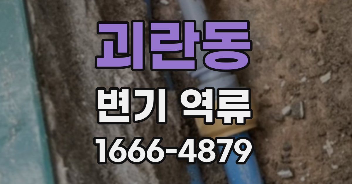 괴란동 변기 역류