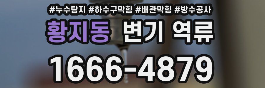 황지동 변기 역류