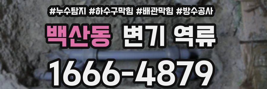 백산동 변기 역류