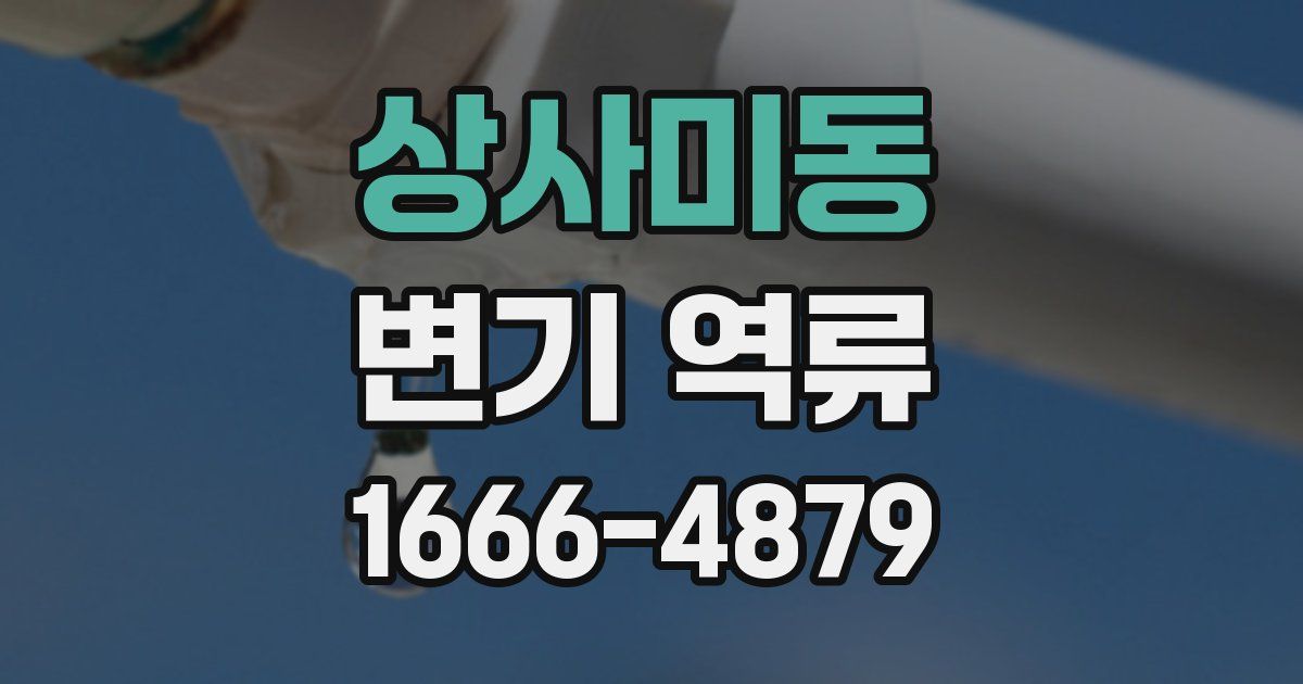 상사미동 변기 역류