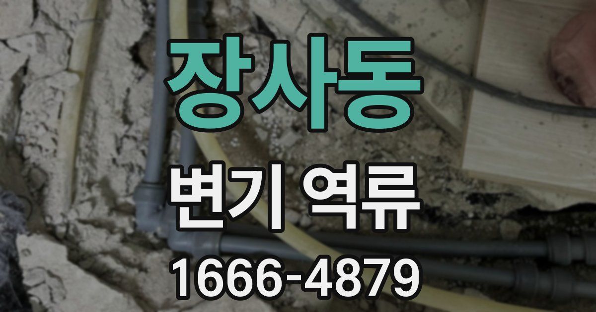 장사동 변기 역류