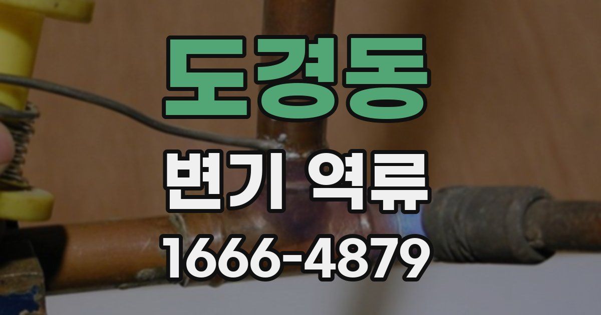 도경동 변기 역류
