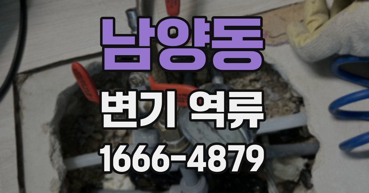 남양동 변기 역류