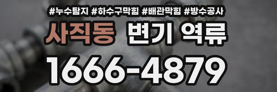 사직동 변기 역류