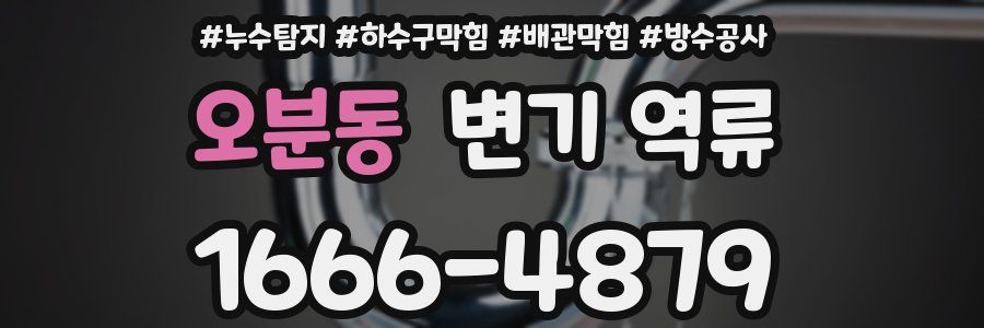 오분동 변기 역류